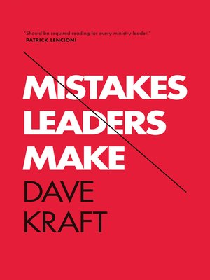 cover image of Mistakes Leaders Make